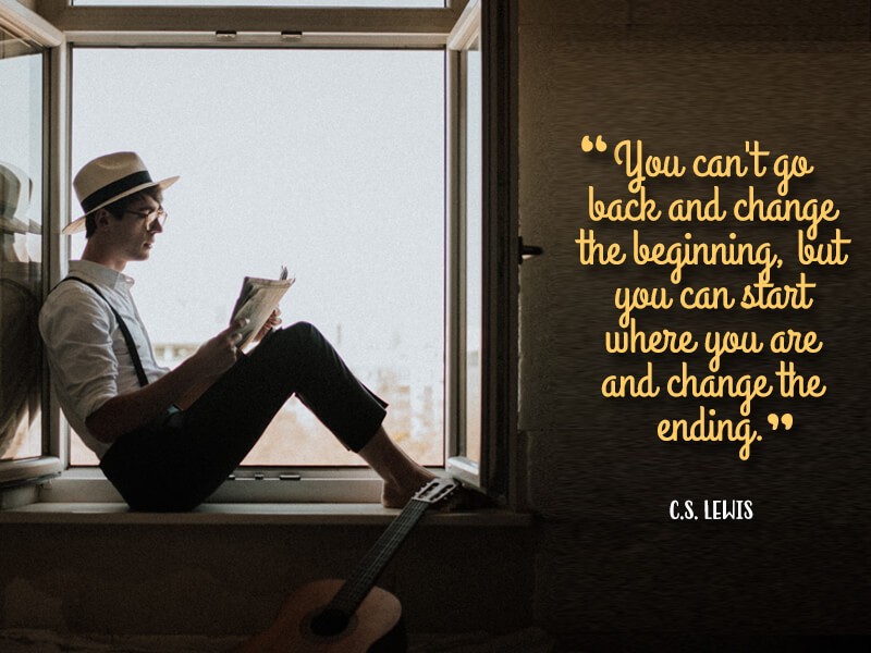 inspiration quotes for teens-you can't go back and change the beginning